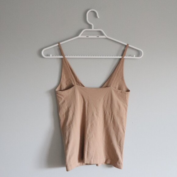 Intimately Free People Women XS/S Tan Strappy V-Neck Seamless Cami Tank Top - Picture 3 of 9